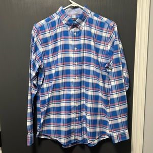 Brooks Brothers Blue and Orange Collared Shirt